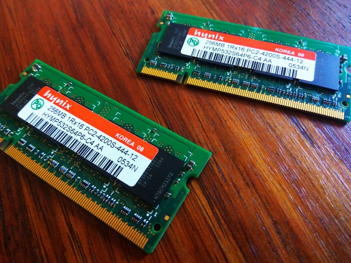 2 szt. Hynix 256MB 1Rx16 PC2-4200S-444-12 pamięć RAM