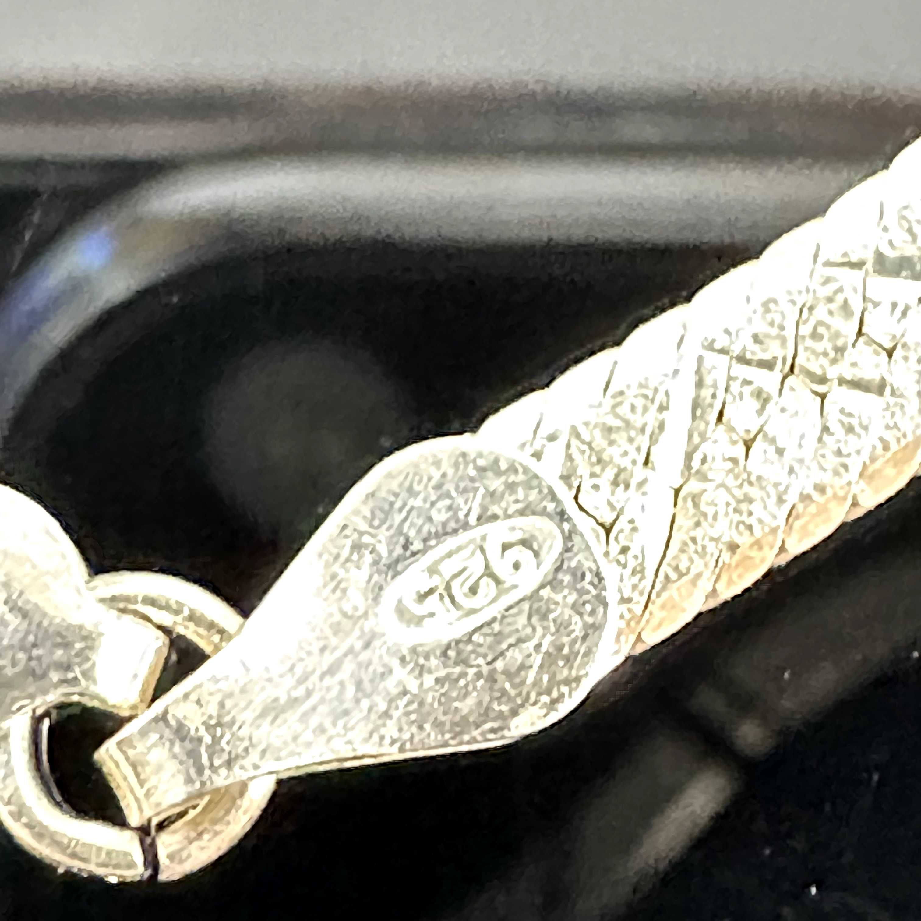 Srebro - Srebrny naszyjnik diamentowany - próba srebra 925