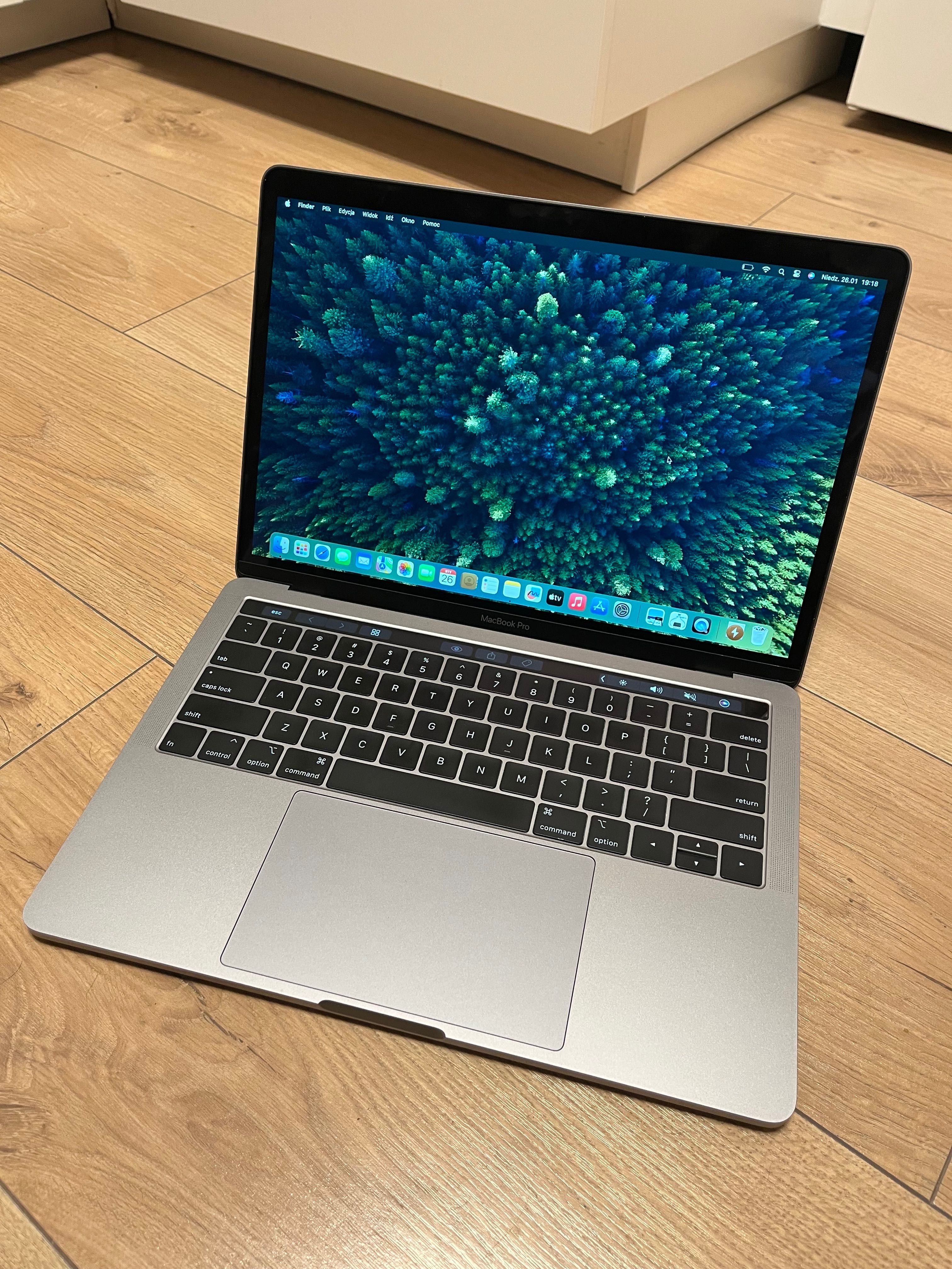MacBook Pro 13,3” TOUCH BAR TOUCH ID 16/256 GB IDEALNY 200 cykli