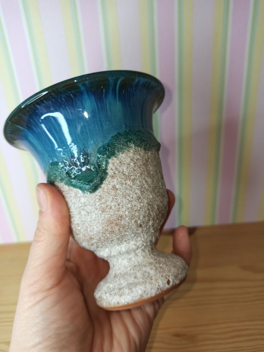 Kubek Pitagorasa kielich sprawiedliwości ceramiczny vintage FAT lava