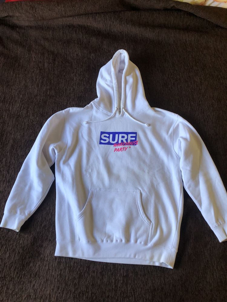 Surf Is Dead Warehouse Hoodie White L