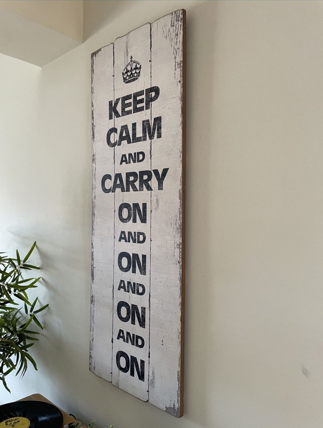 Quadro / Placa - "Keep calm..." Gato Preto