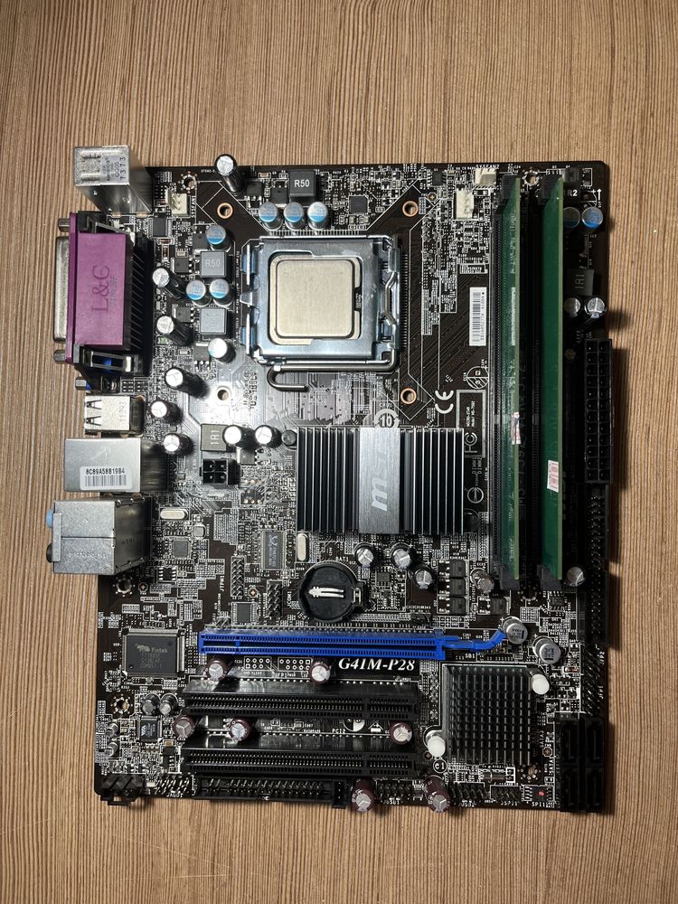 Материнская плата MSI MS - 7592 G41M-P28 + процессор Intel Pentium 4