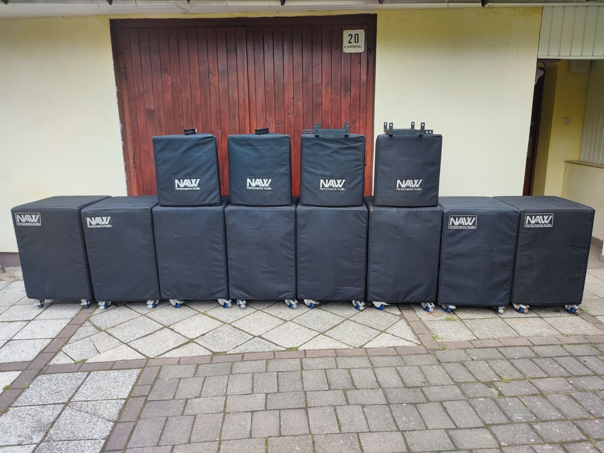 Nagłośnienie NAW FAVO audio 8 x MBR118 4 x VSC15F pokrowce deskorolki