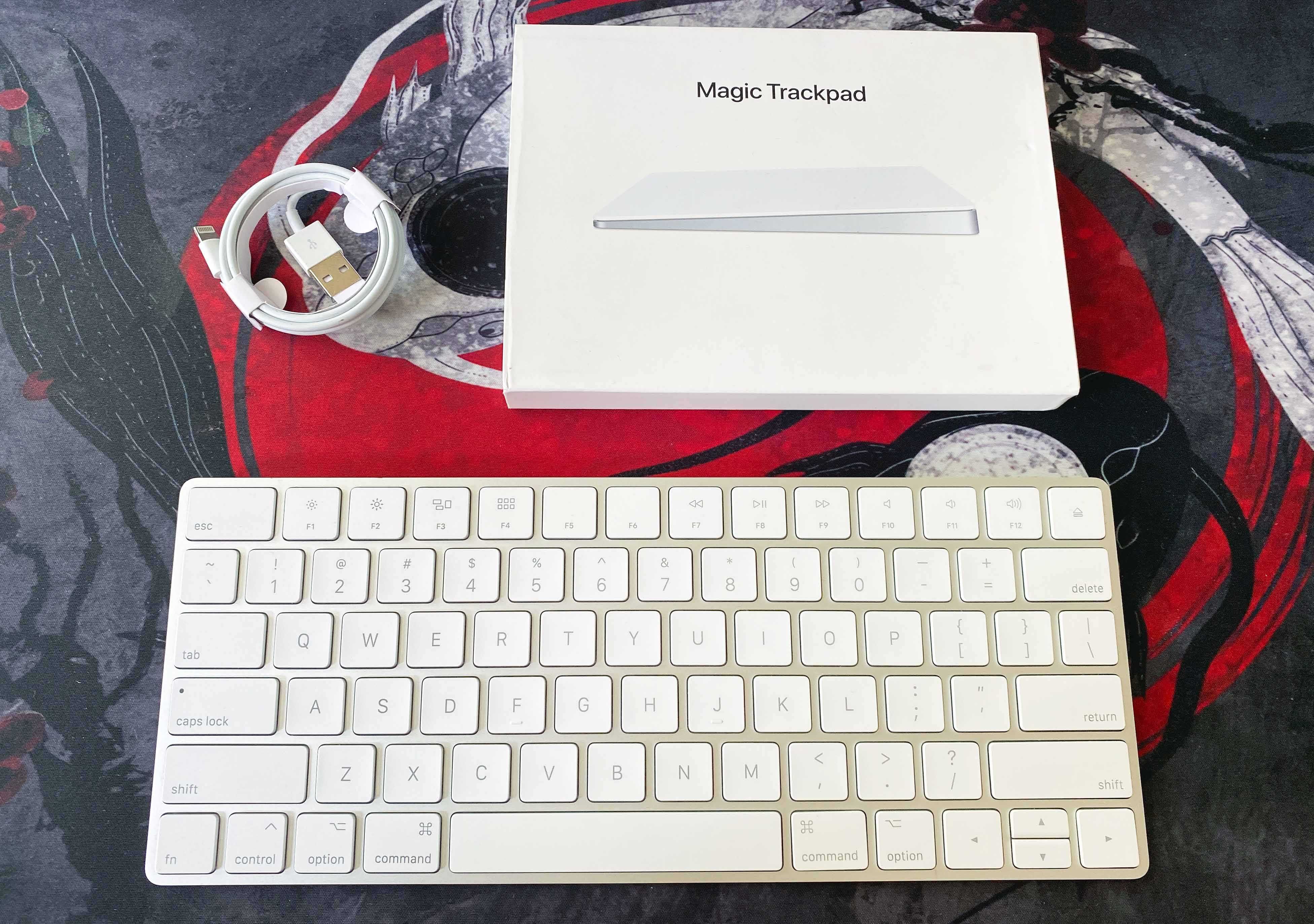 set Apple Magic Keyboard 2 white + trackpad 2 white набор клавиатура