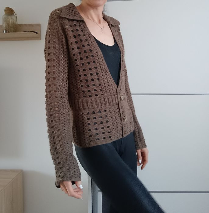 Kardigan sweter sweterek damski z wełną