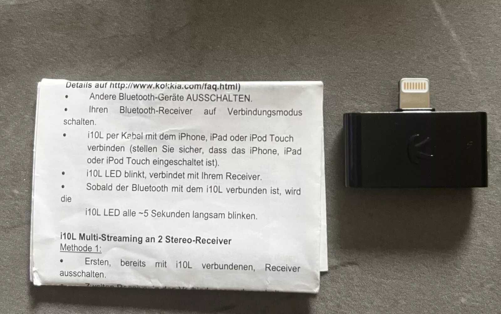 KOKKIA i10L- Rozdzielacz Lightning Bluetooth dla iPhone'a
