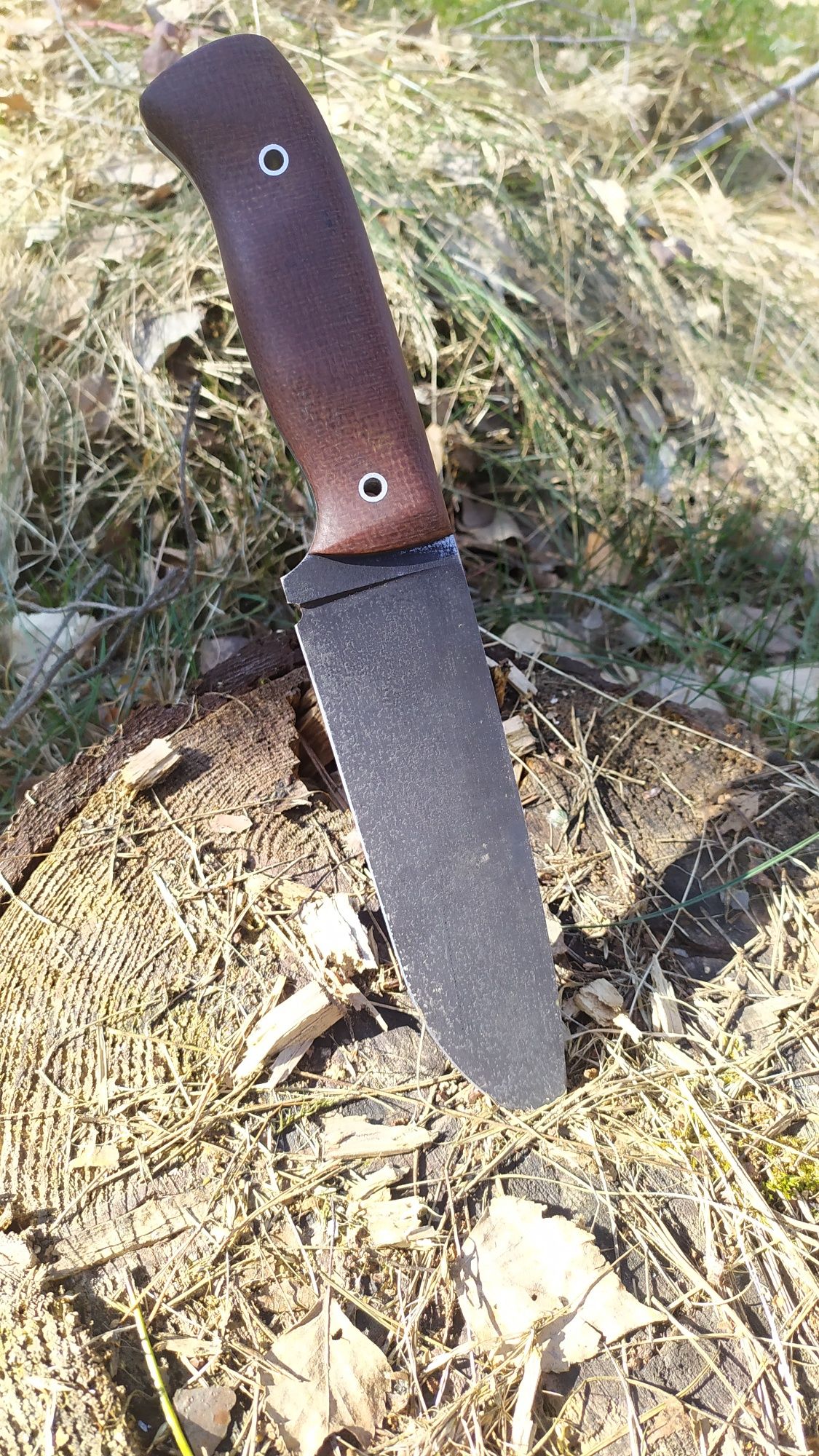 noż ręcznie robiony d2 micarta kydex