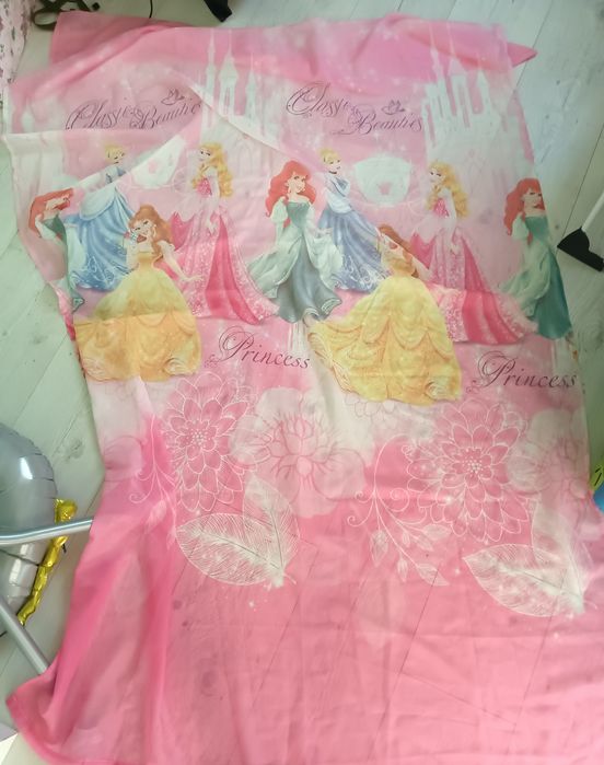 Firanki księżniczki Disney dwie różowe 140x220