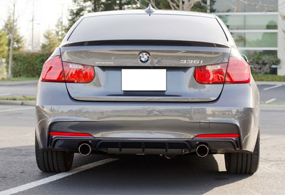 Дифузор Губа M-Performance бампера BMW F30 F31 F34 дві вихлопні труби
