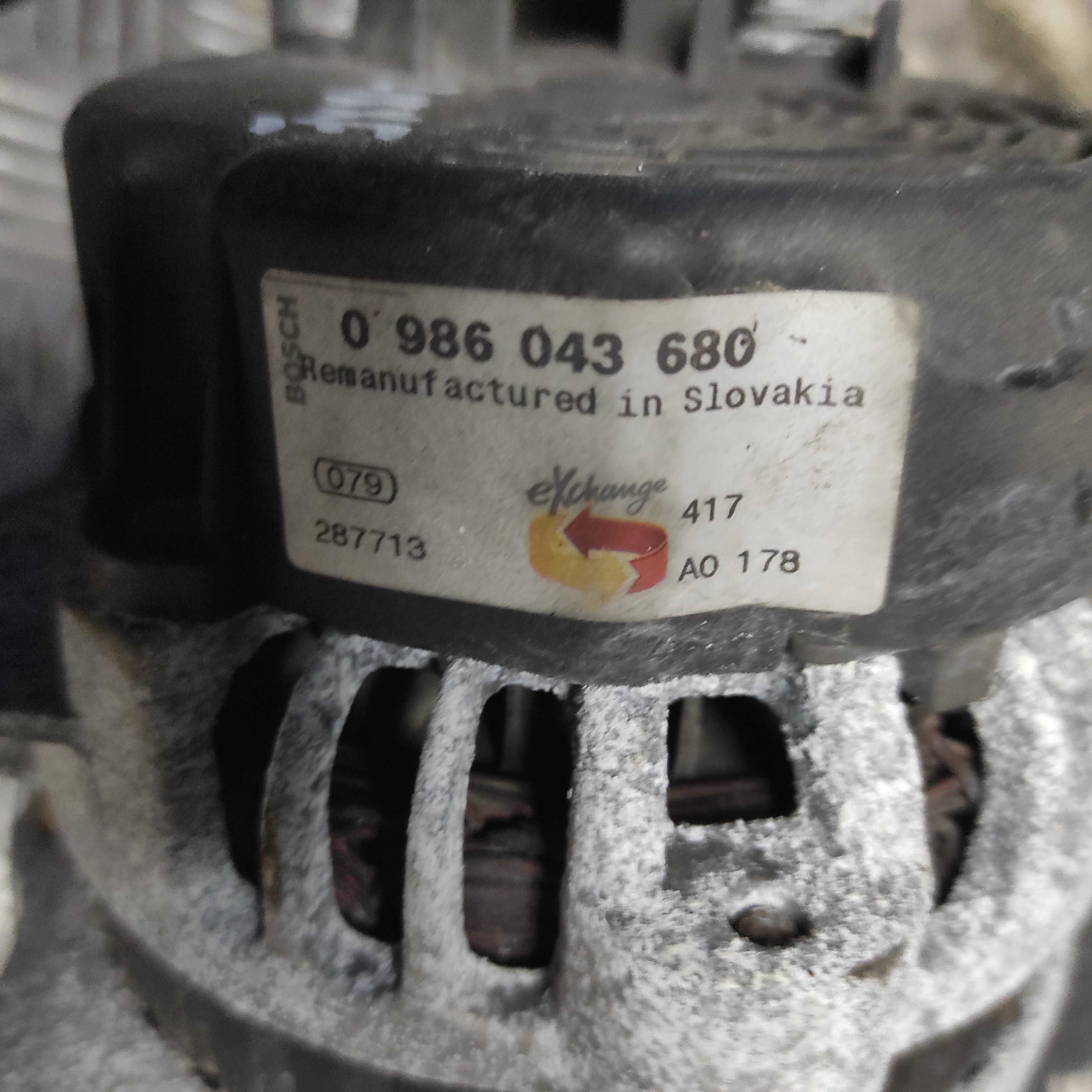 Alternator Opel Vectra B Omega B 1,8  2,0 16 V 098,604,3680