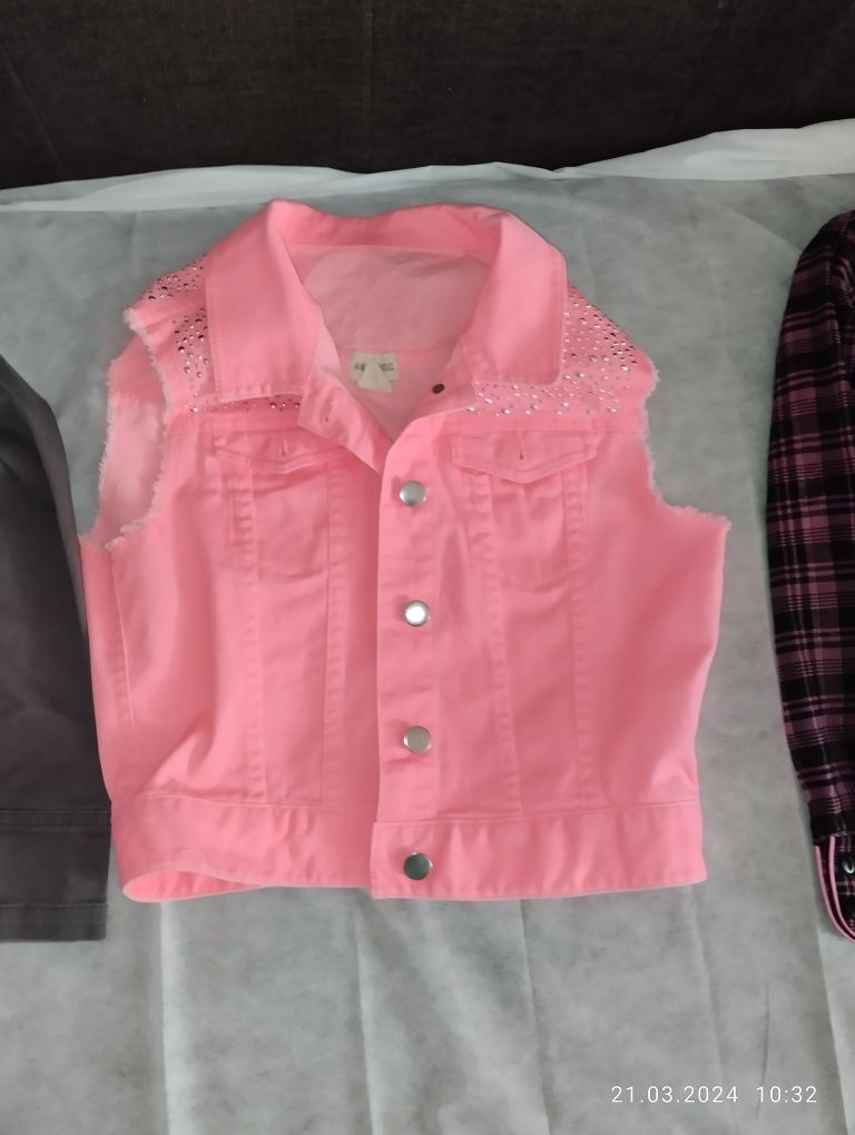 Шкільний піджак для дівчинки, шкільна форма, рубашка, жилетка, куртка