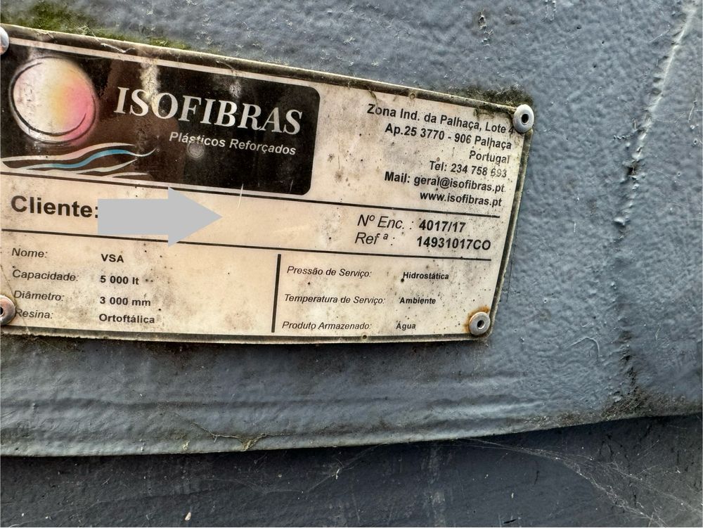 Depositos de àgua de 5000L