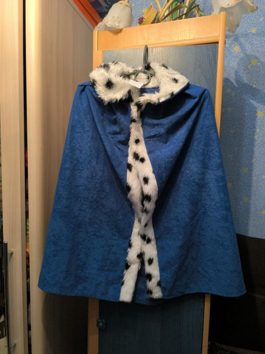 Карнавальний плащ синій від 5-8 років.