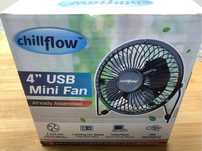 Ventoinha portátil com carregamento USB marca ChillFlow Nova