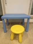 Mesa e banco criança