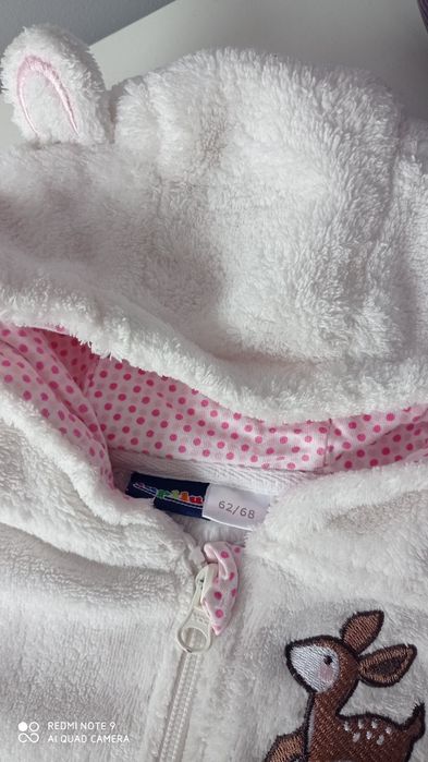 Biała bluza dla dziewczynki rozm.62-68