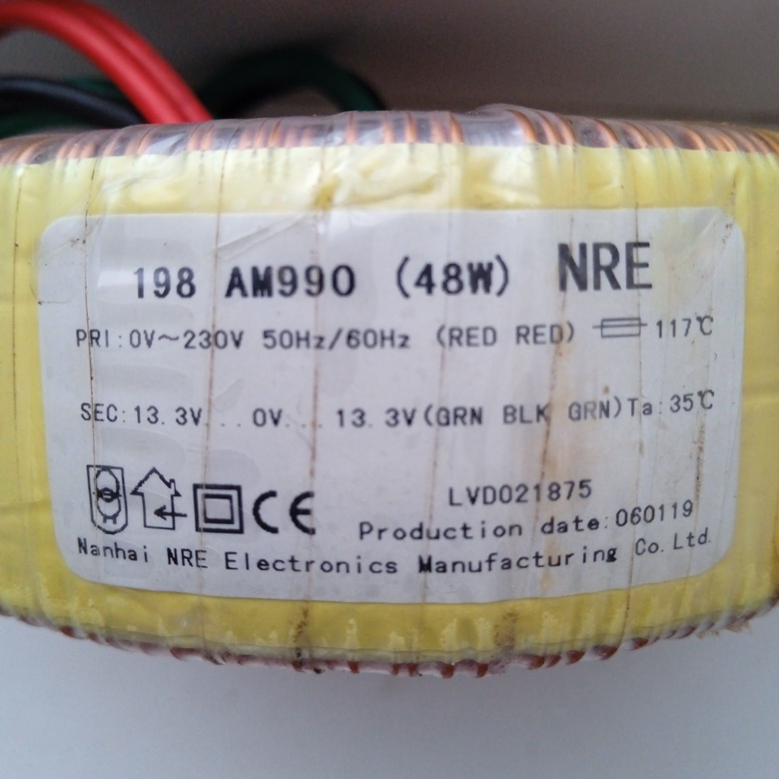 Продам трансформатор 198 AM990 (48W) NRE

PRI: OV-230V 50Hz/60Hz (RED