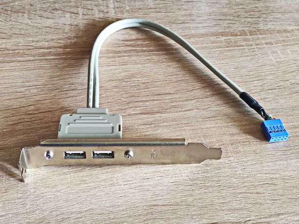 Кабель для передачи данных USB розетка на кронштейне 25 см 10P