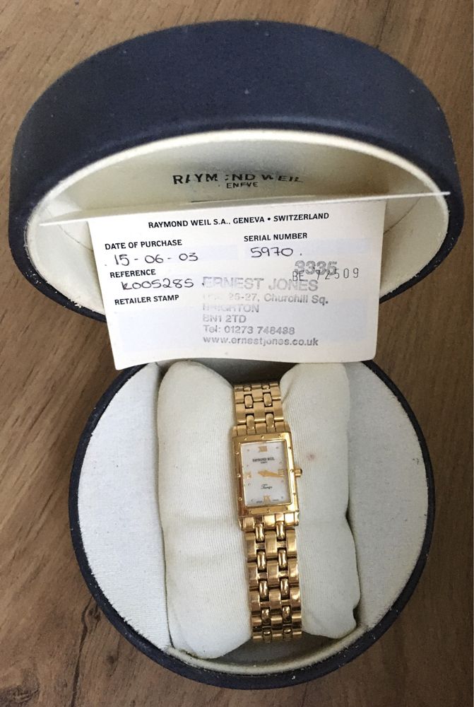 Raymond Weil Tango 5970 Mother of Pearl Dial 18k Gold