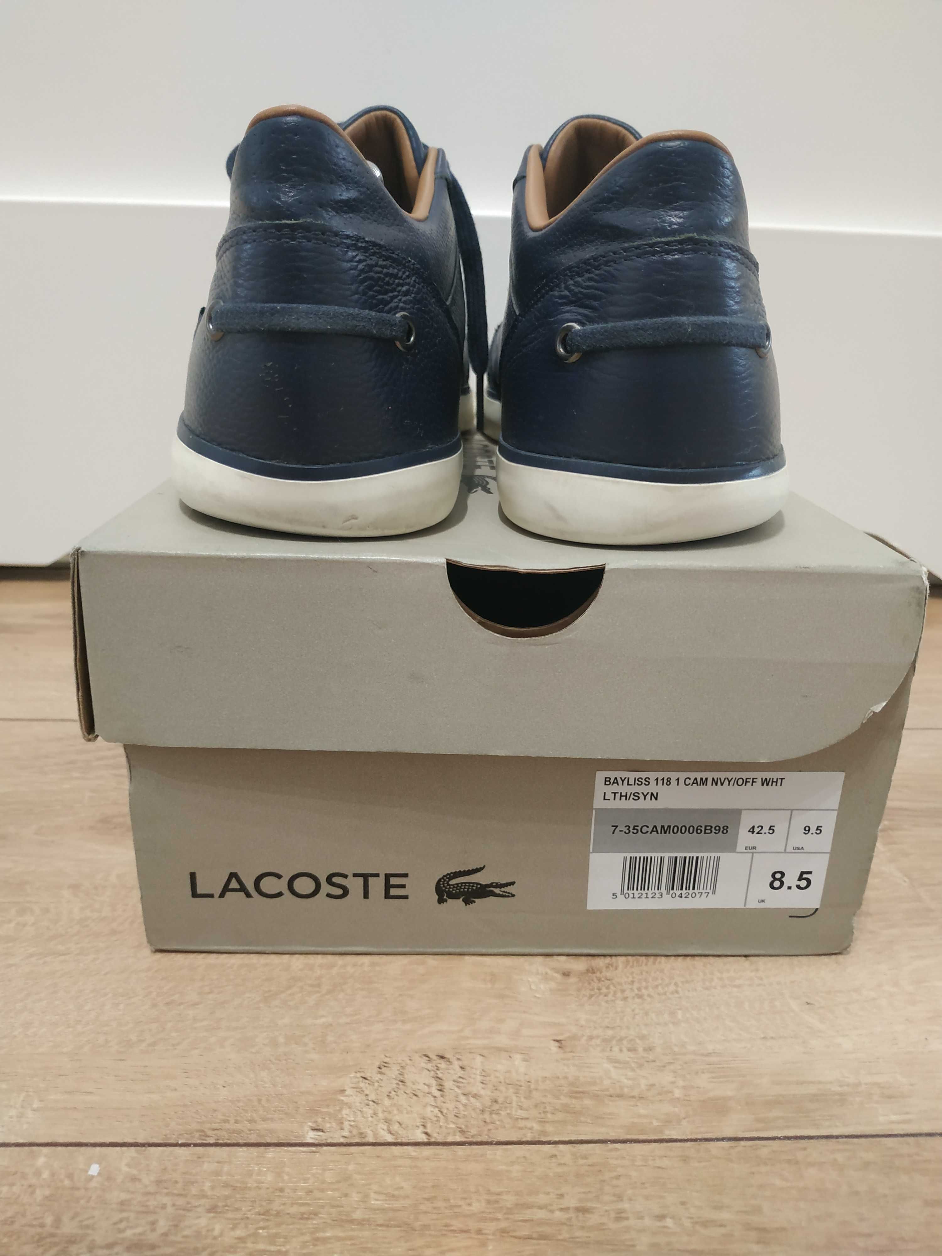 Granatowe buty Lacoste, rozmiar 42, stan bardzo dobry