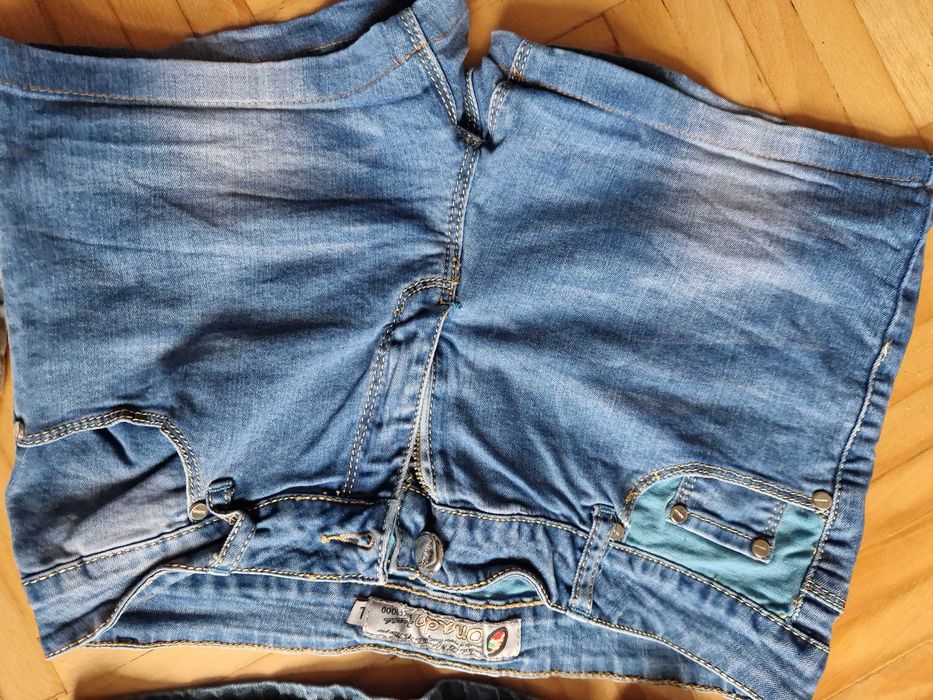 Zestaw 4 par spodenek szortów jeansowych dżinsowych rozmiar S/M