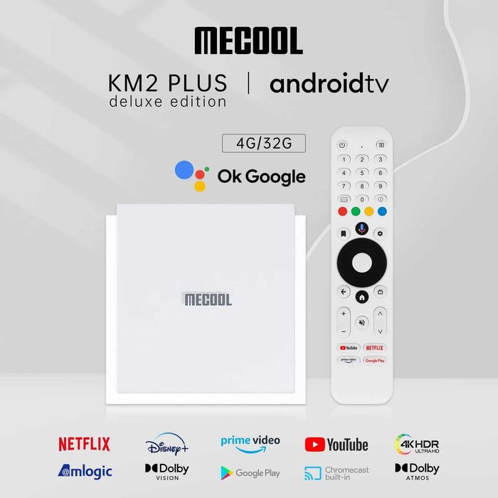 Смарт приставка MECOOL KM2 Plus Deluxe Amlogic S905X4 4/32 Android 14