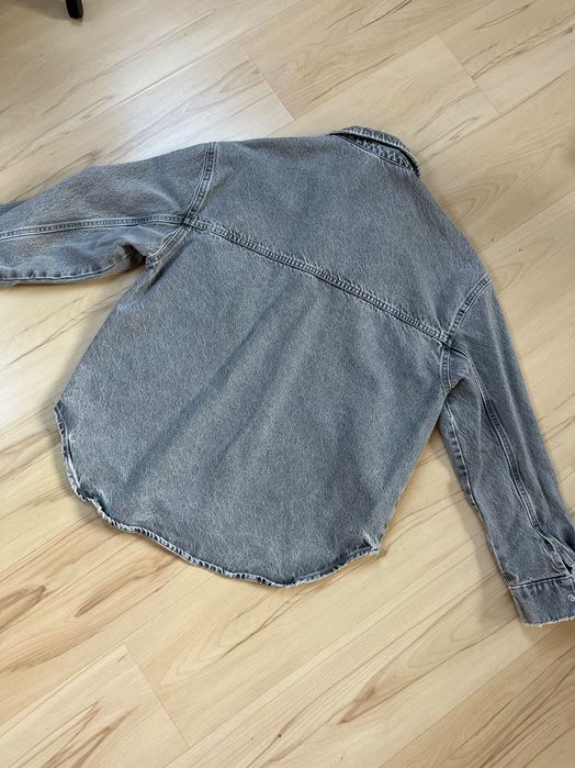 Kurtka jeansowa denim dżins szary Zara