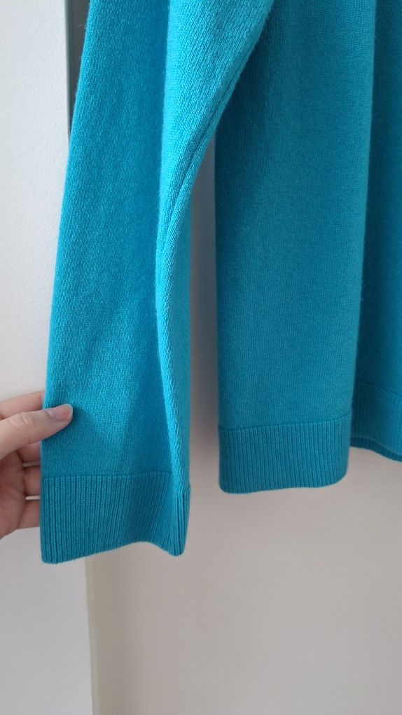 Camisola nova lã e caxemira de gola alta XS ou S Benetton