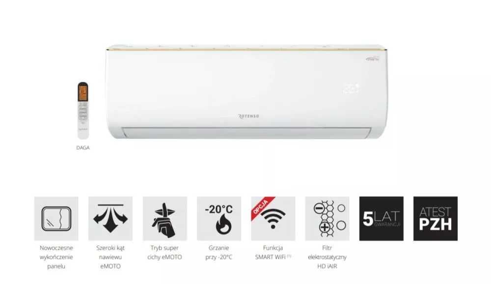 Klimatyzacja, Klimatyzator Rotenso, Gree, Kaisai...