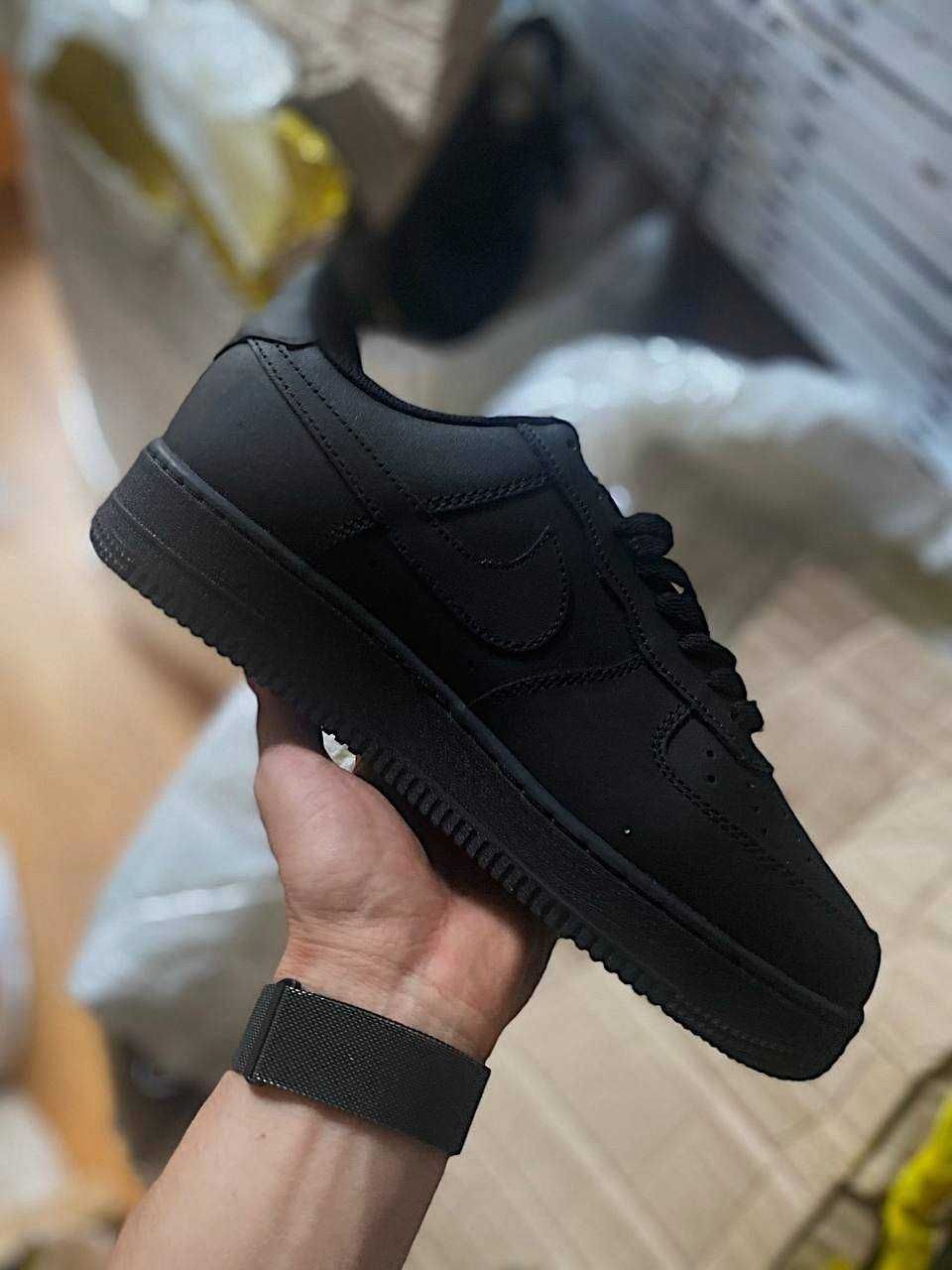 Мужские кроссовки Nike Air Force 1 Low "Black" 085т. Размеры 40-45