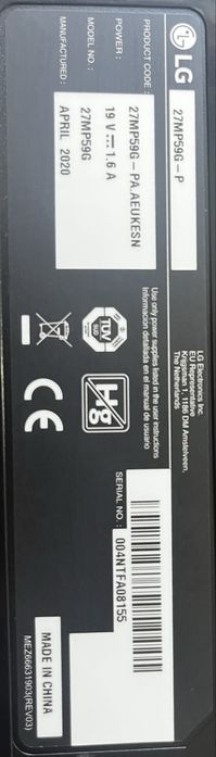 Monitor LG - 27 polegadas, 75 Hz, excelente estado