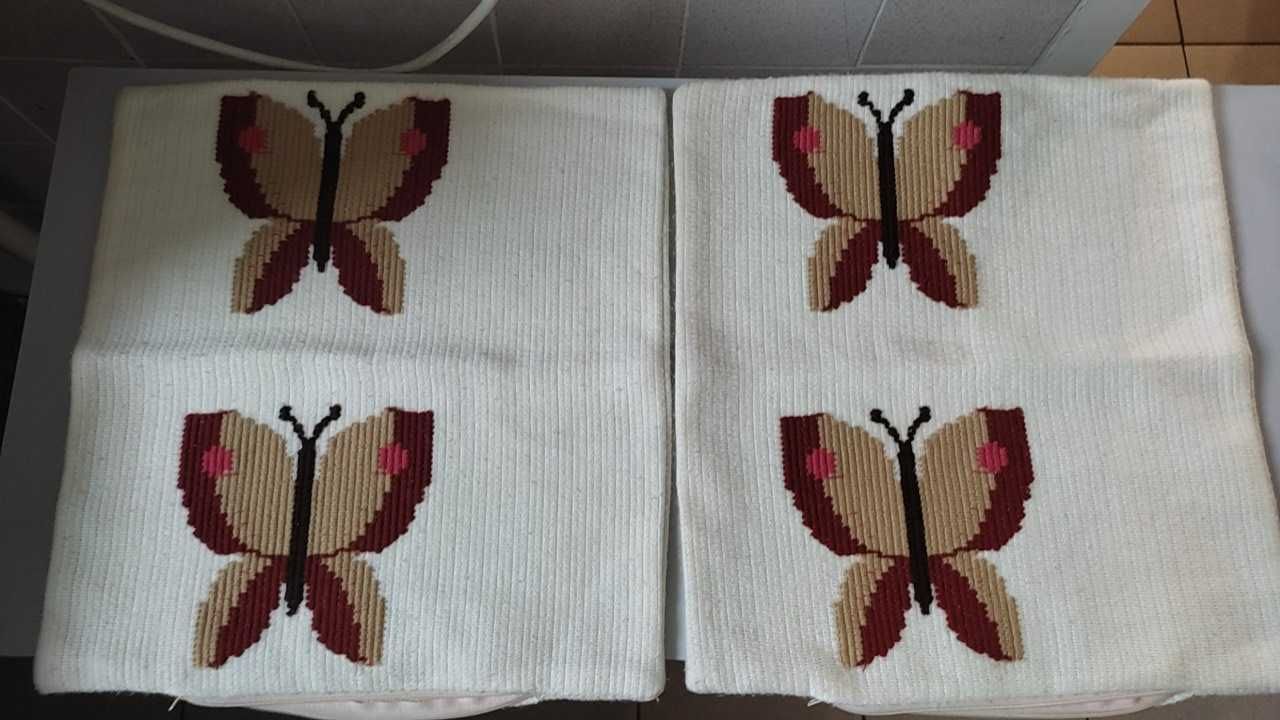 Pokrowce na poduszki ozdobne wzór motyl na zamek 38 na 44