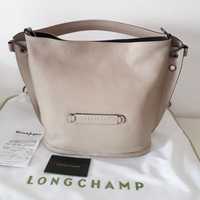 Mala Longchamp Besace ORIGINAL em pele cor Bege NOVA