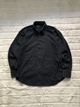 ZARA (L) SPG 100% Лён Man Shirt Linen мужская черная рубашка лляная