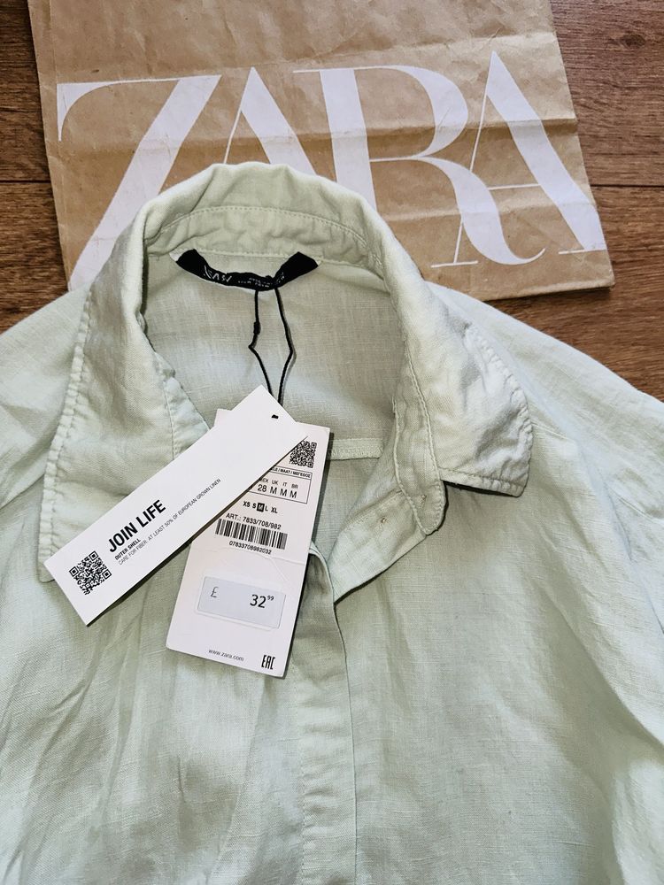 Zara льняное женское платье,сарафан!Новые коллеции!