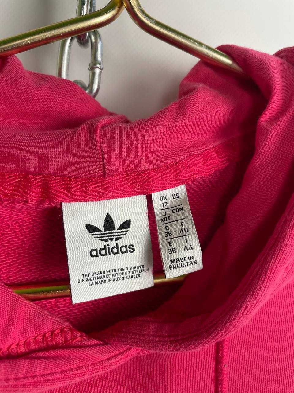 Жіноче спортивне рожеве худі кофта adidas adicolor trefoil gd2439