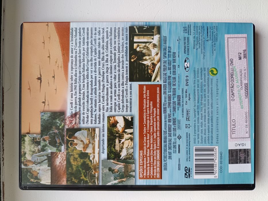 DVD capitão Corelli