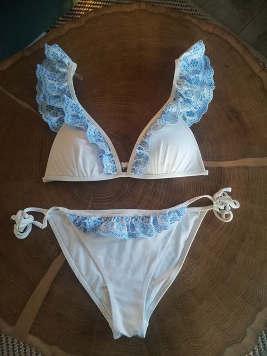 Bikini H&M białe koronka M