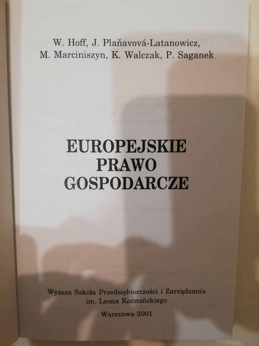 Europejskie prawo gospodarcze Hoff