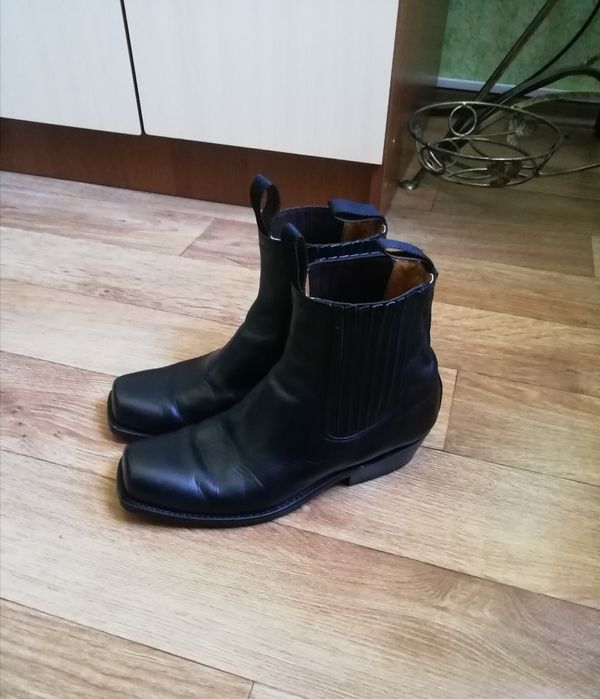 Мужские ботинки полусапожки чопперы казаки байкерские ковбойские