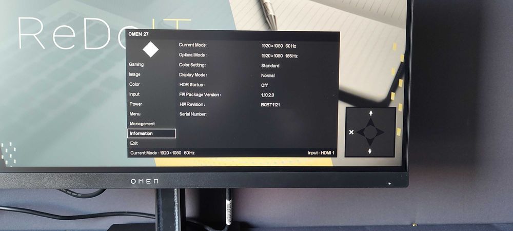 Monitor LED HP Omen 27 FHD IPS 165Hz
