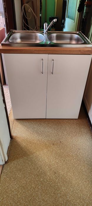 Szafka pod zlew, zlew, bateria