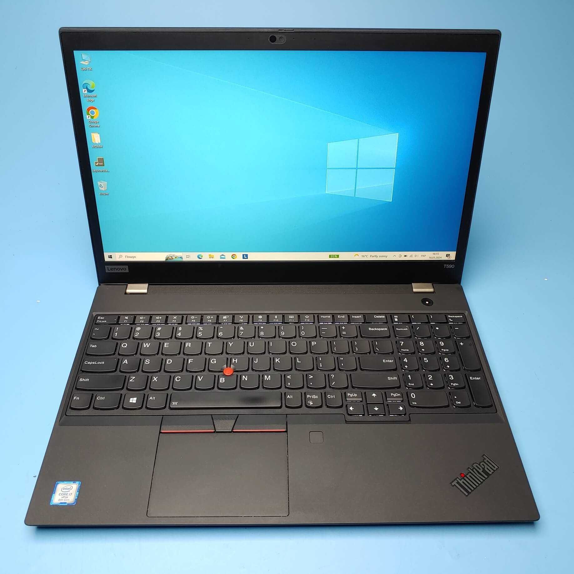 Lenovo ThinkPad T590 (i7-8665U/RAM 12GB DDR4/SSD 240GB) Б/В (5982)