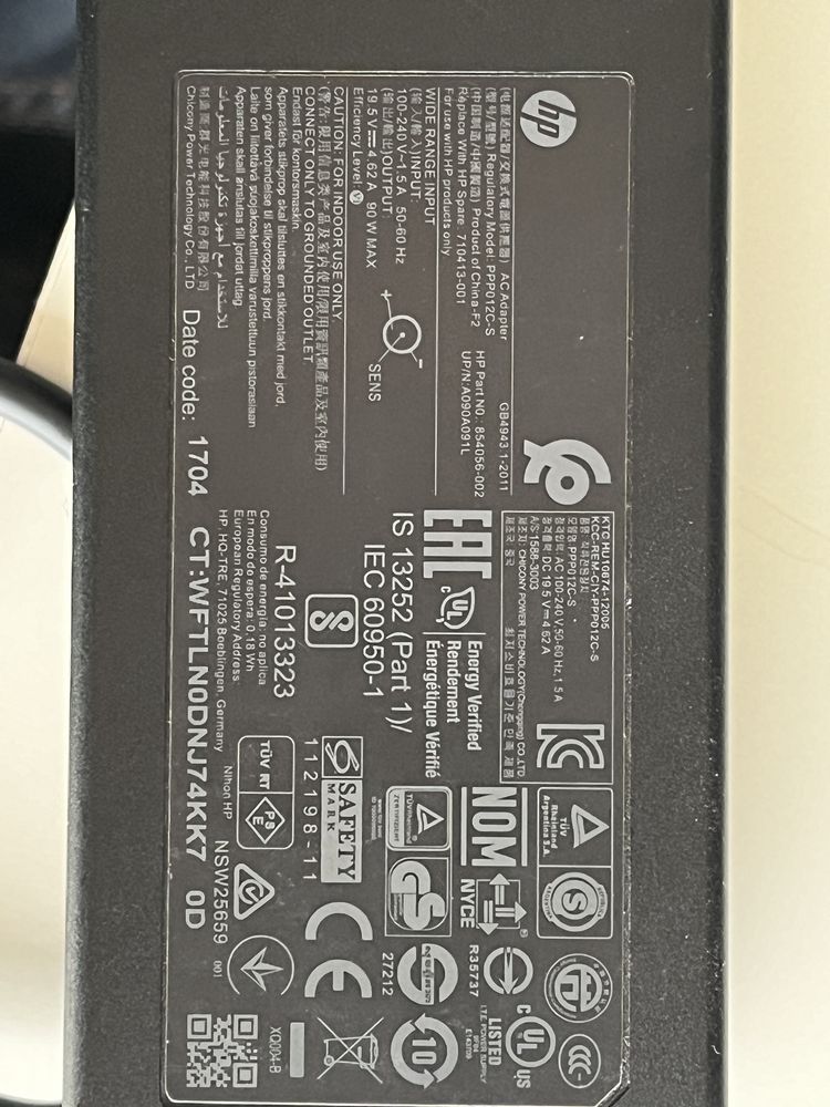 Carregador computador HP 19,5 V