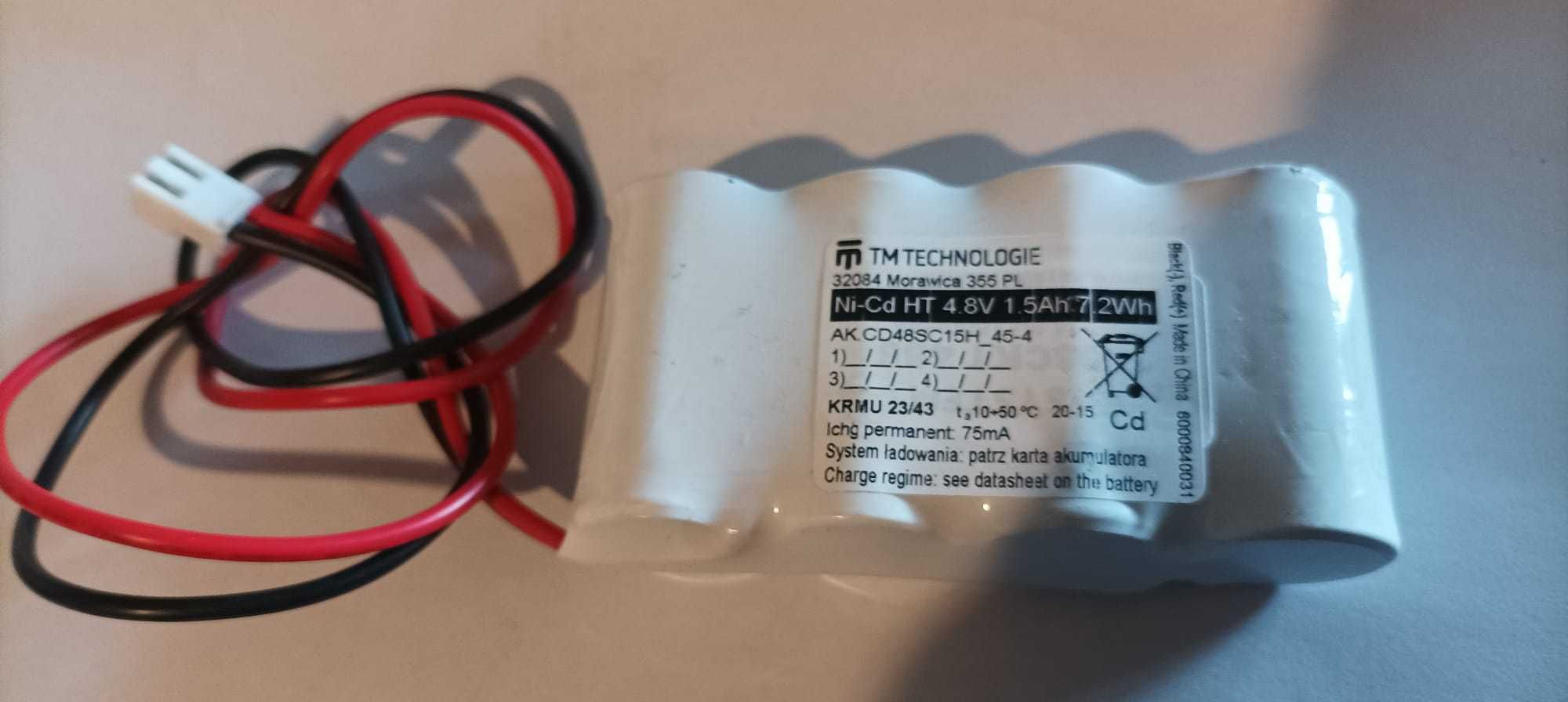 Akumulatory 1500mAh Tm technologies NiCd 4.8V 4xSC  VHR-2N 30szt