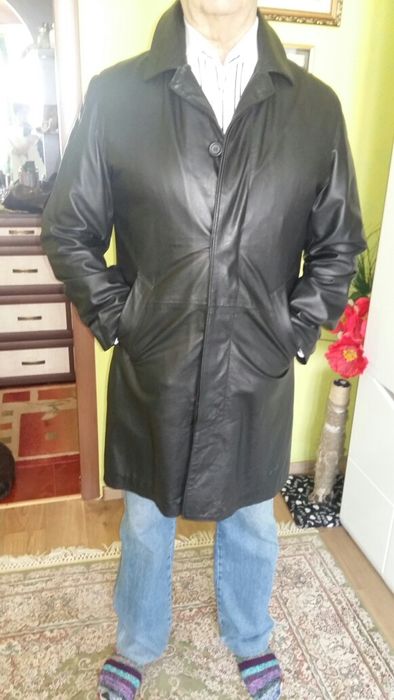 Продам пальто мужское кожаное