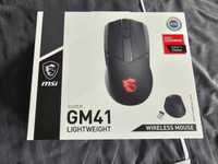 Mysz bezprzewodowa MSI Clutch GM41 Lightweight ze st. ładującą, nowa