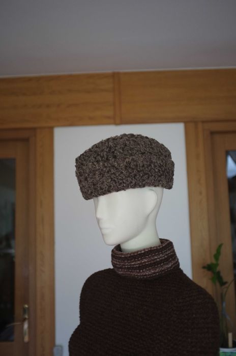 ręcznie robiona syryjska futrzana zimowa furażerska męska karakuły