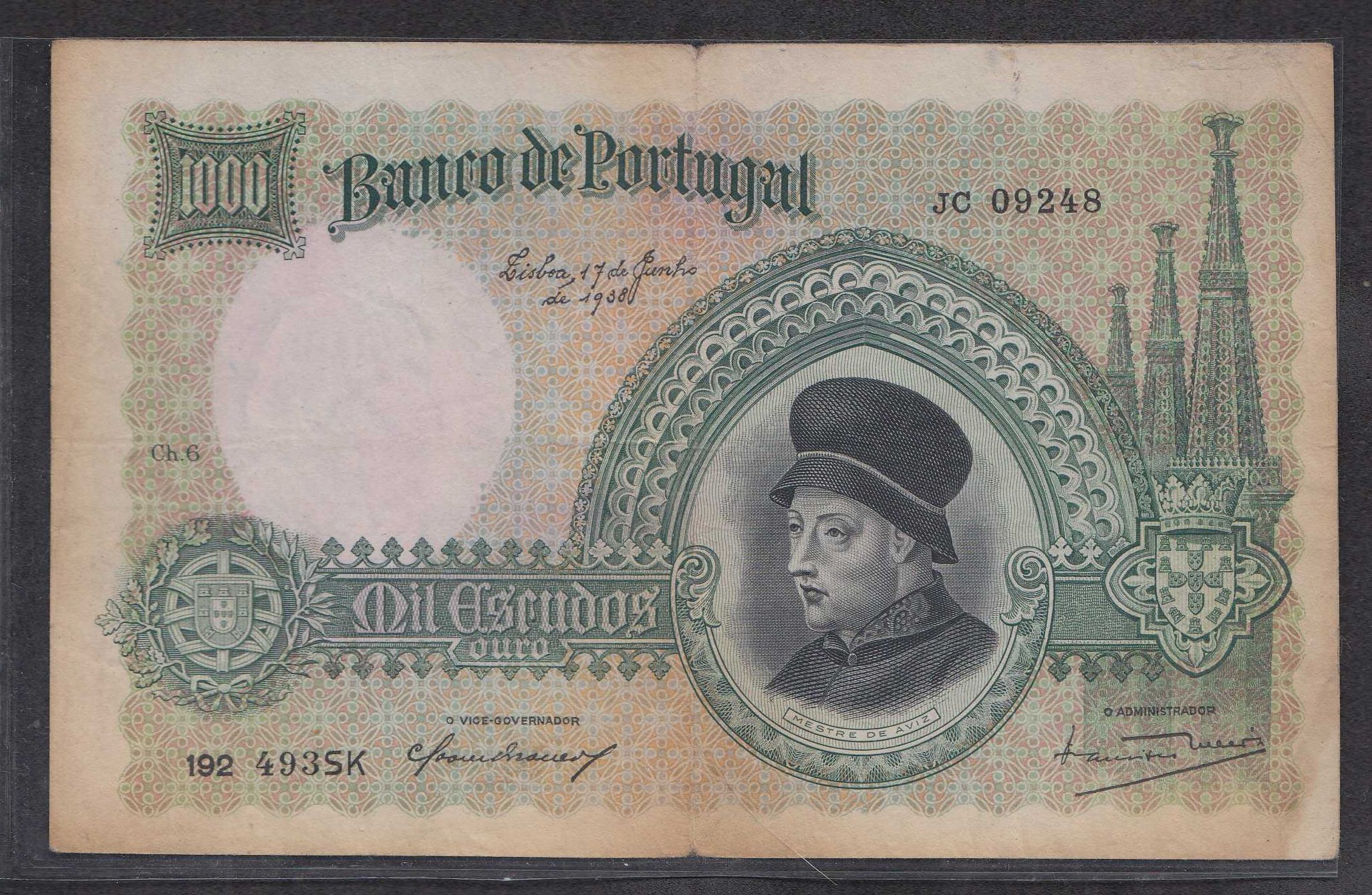 1938 - Nota 1000 Esc - 17/6/1938 - Chapa 6